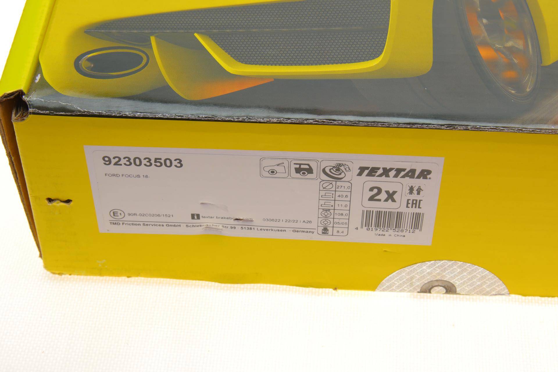 Диск тормозной (задний) Ford Focus 18- (271x11) PRO