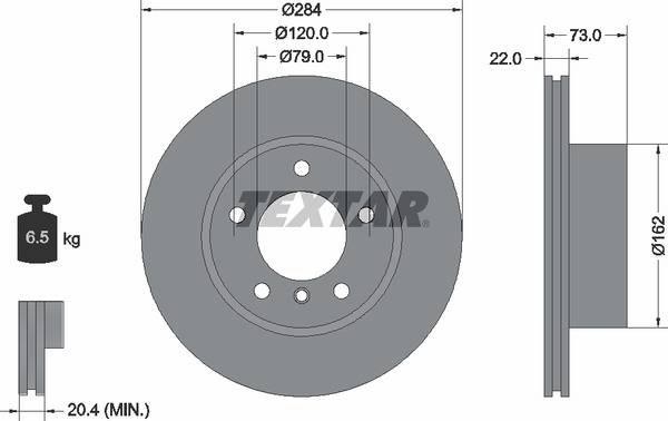 Диск гальмівний (передній) BMW 1 (F20/F21)/2 (F22) 10- (284x22) PRO