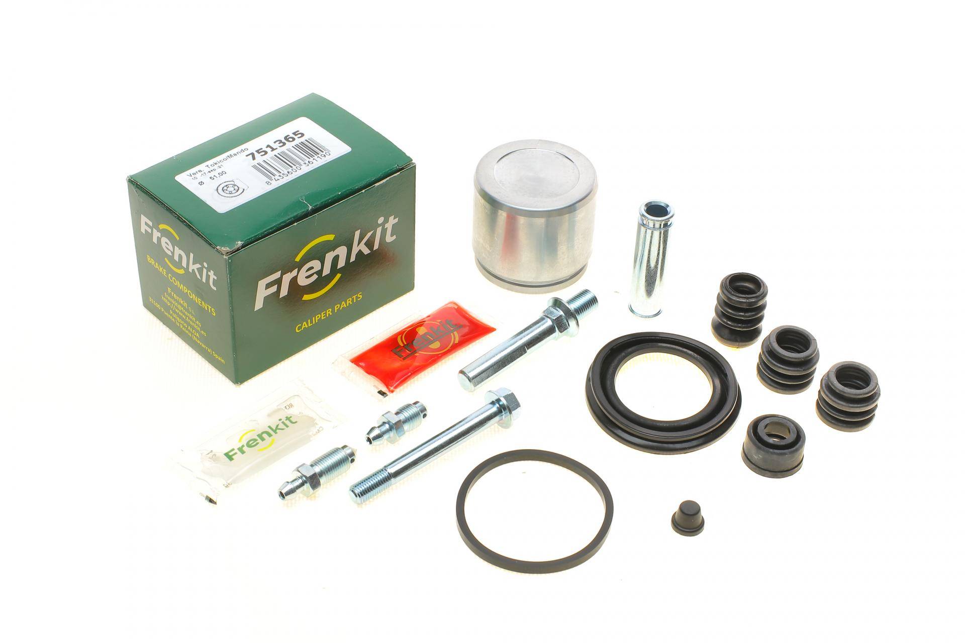 Ремкомплект супорта (переднього) Hyundai I10/I20 08- (d=51mm) (Mando)(+1 поршень/направляюча)