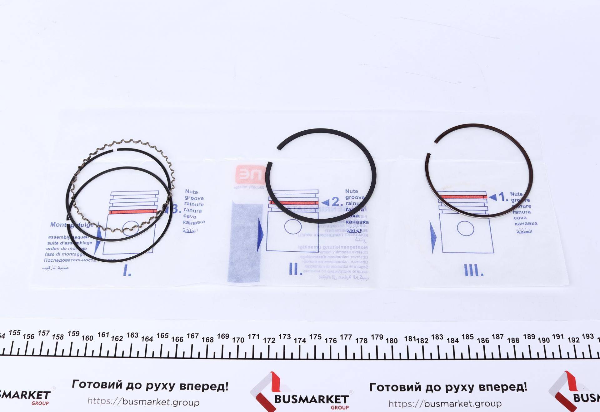 Кільця поршневі Daewoo Nexia 1.5 16V 95-97 (d=77mm) (+0,50) (1.5-1.5-3) (на 1 поршень) = 8935482500