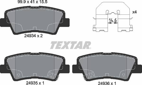 Колодки гальмівні (задні) Hyundai Elantra/Sonata/Tucson 04- (Akebono) Q+