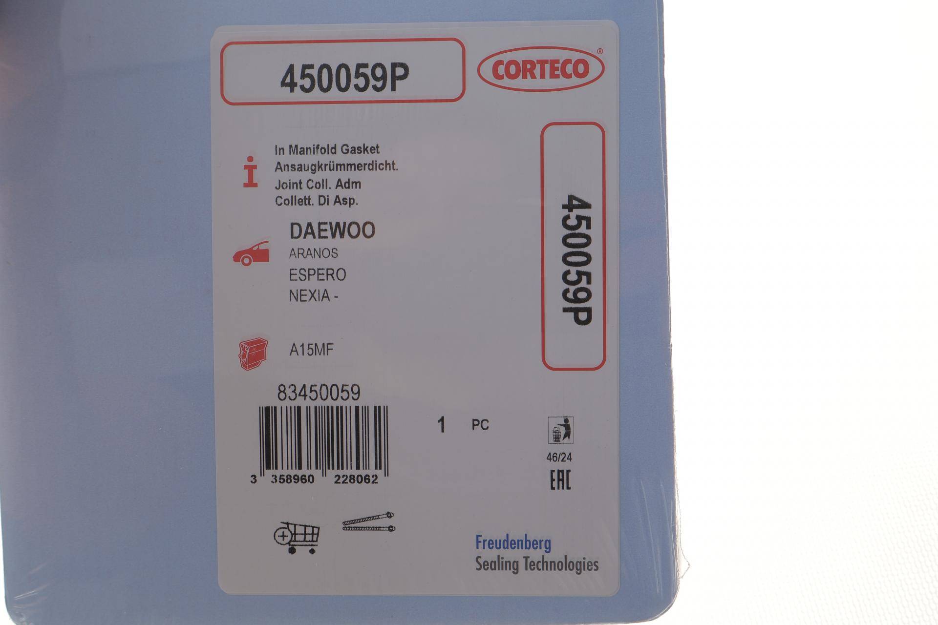 Прокладка колектора впускного Daewoo Lanos/Nubira 1.5-1.6 16V 93-