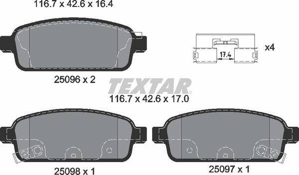 Колодки гальмівні (задні) Opel Astra J 09 - R16 (TRW) Q+
