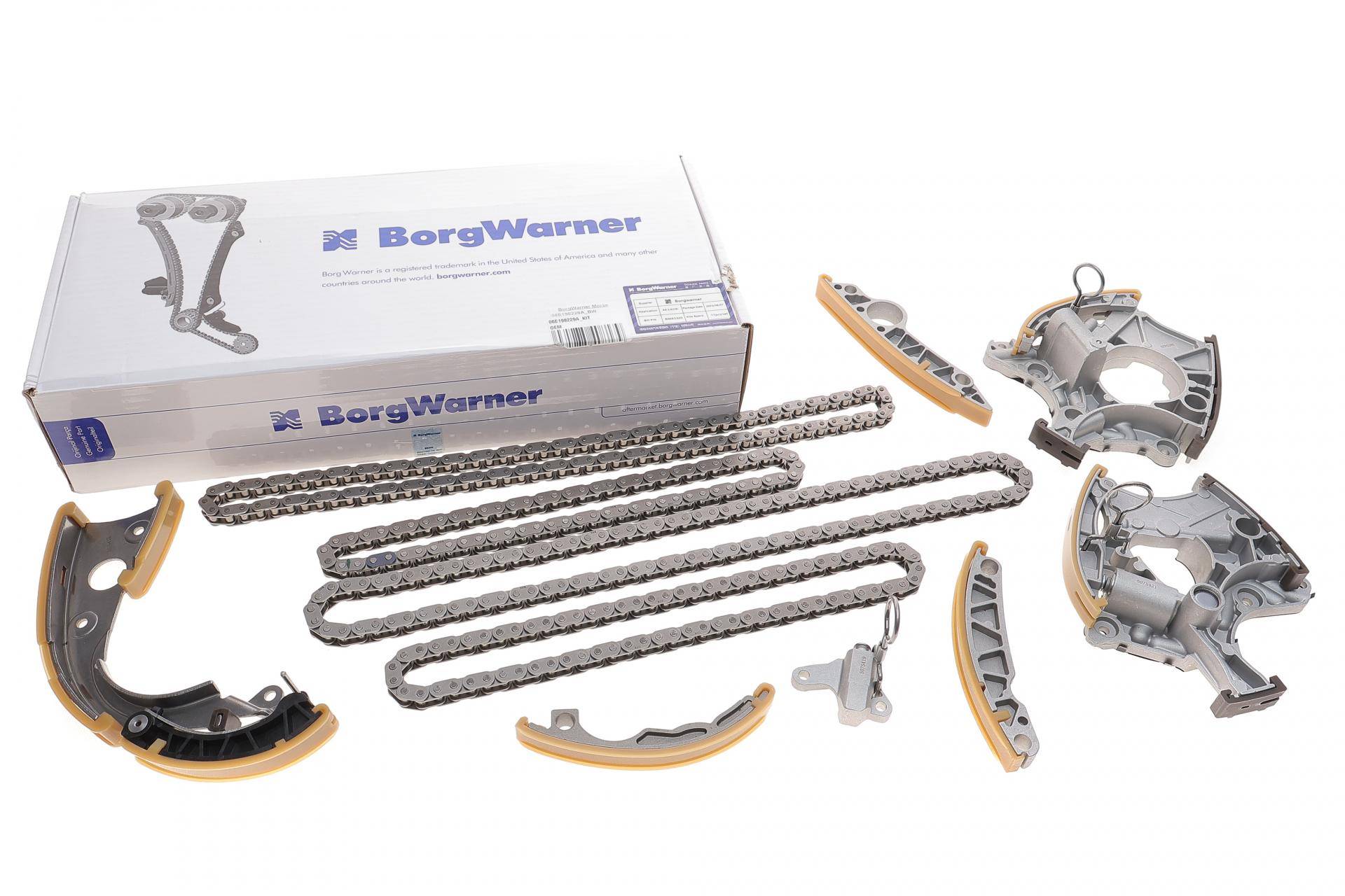 Комплект ланцюга ГРМ Audi A4/A6/A8 2.4/3.2 04-10 (ланцюг + елементи)(BorgWarner)