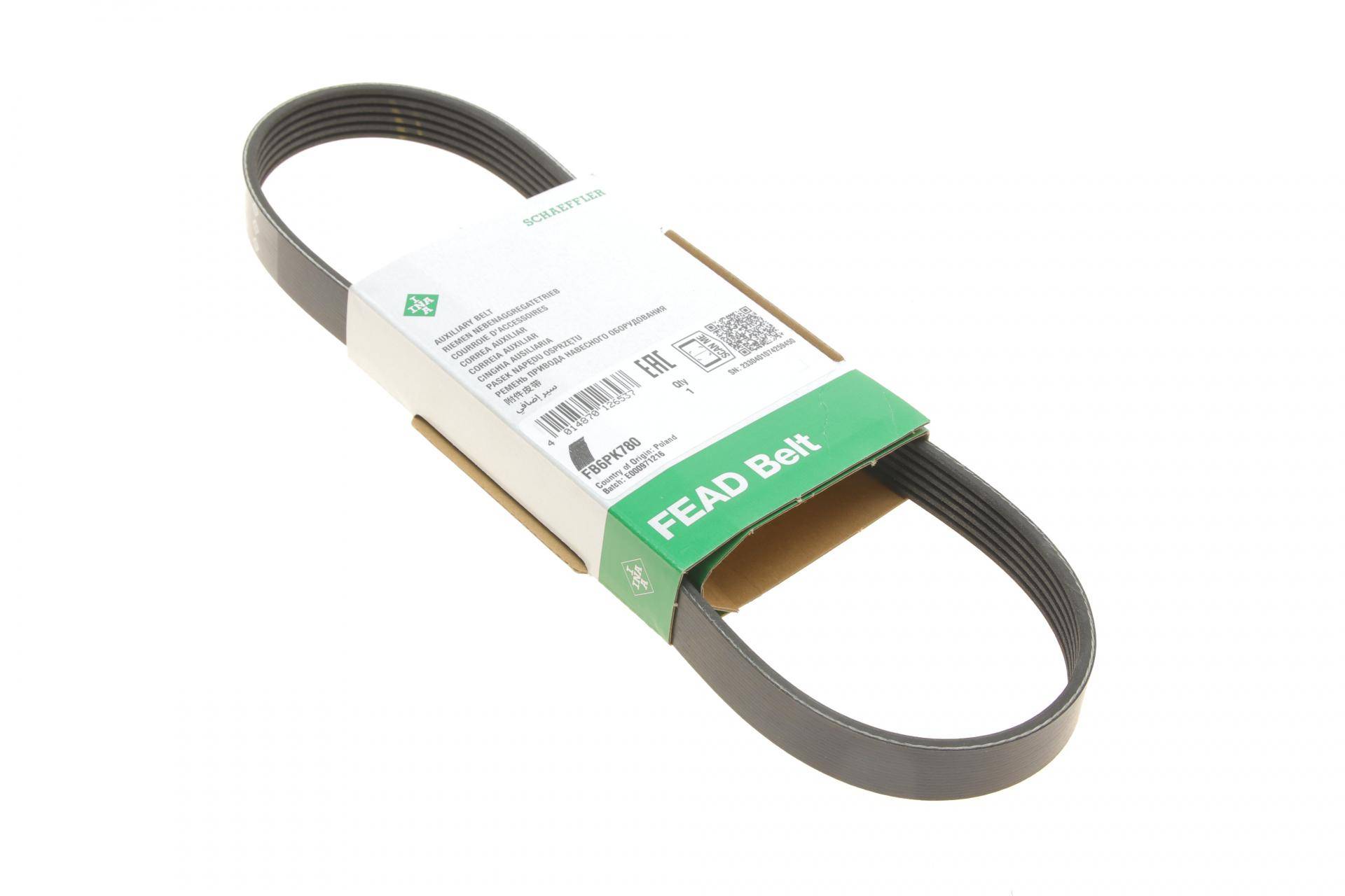 Ремінь генератора VW Polo/Skoda Fabia 1.9SDI/TDI 01-12 (6PK780)