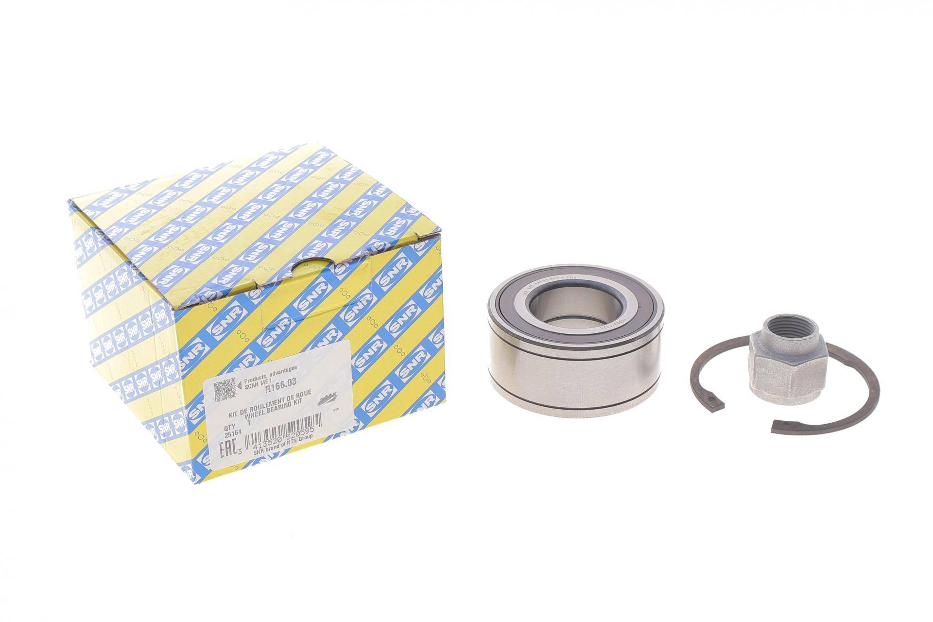 Підшипник маточини (передньої) Citroen C3/Peugeot 207/208 02- (37x72x33) (+ABS)(к-кт)