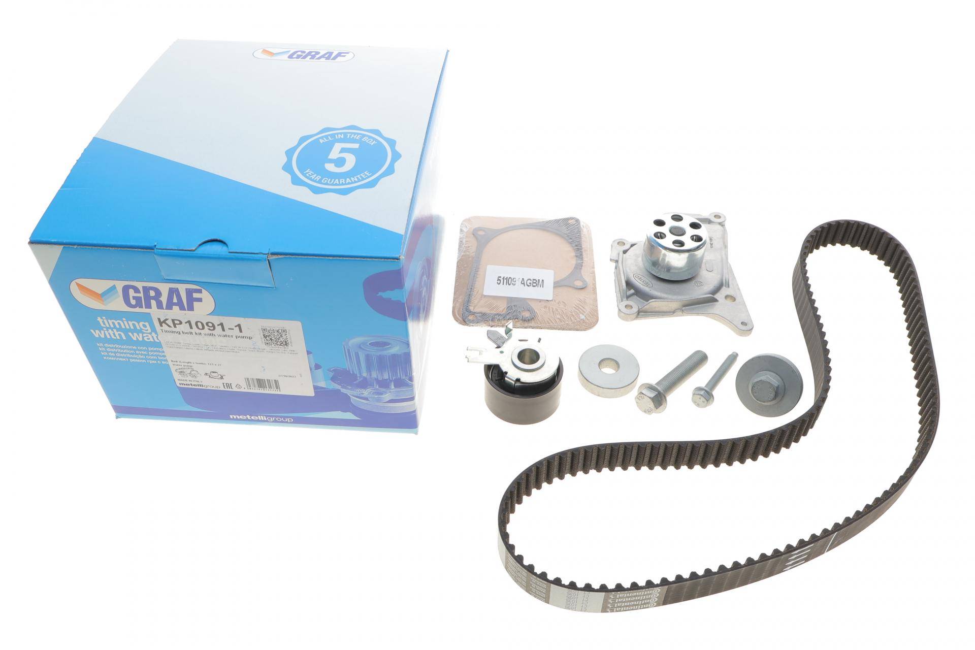 Комплект ГРМ + помпа Renault Kangoo/Laguna/Megane/Scenic/Duster/Nissan 1.5dCi 09- (123x27) (PA1091)