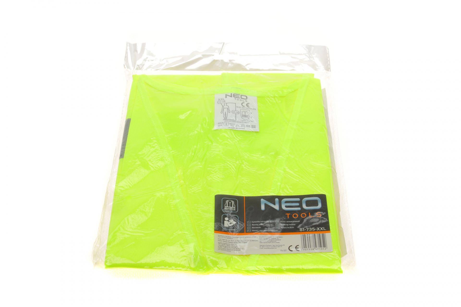 Жилет попереджувальний, жовтий NEO "XXL"