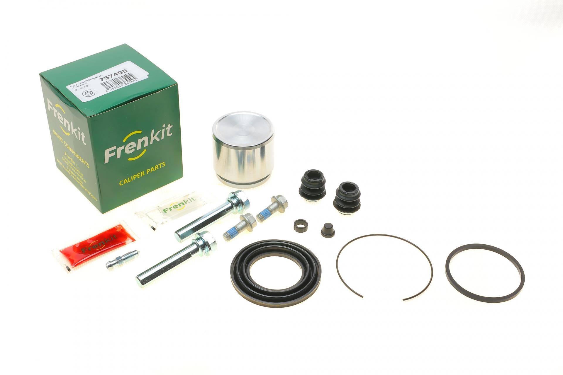 Ремкомплект супорта (переднього) Toyota Corolla 02-07 (d=57mm)(Akebono)(+ поршен/направляюча)