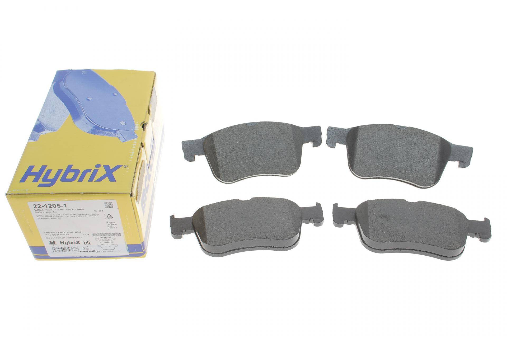 Колодки гальмівні (передні) Ford Focus 18-/Kuga 19-/Puma 20-/Linkoln Corsair 20-