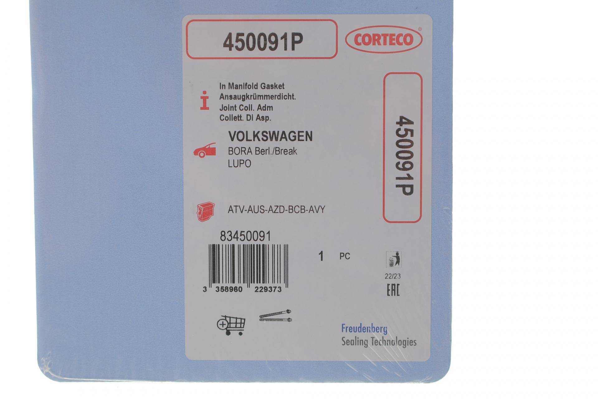 Прокладка колектора впускного Seat Toledo/VW Polo 1.6 16V 98-06