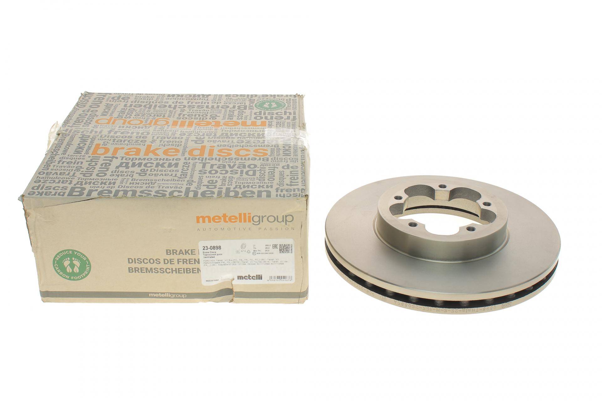 Диск гальмівний (передній) Ford Transit 2.2-2.4/3.2TDCI/2.3 16V 06-14 (280x28) (вентильований)