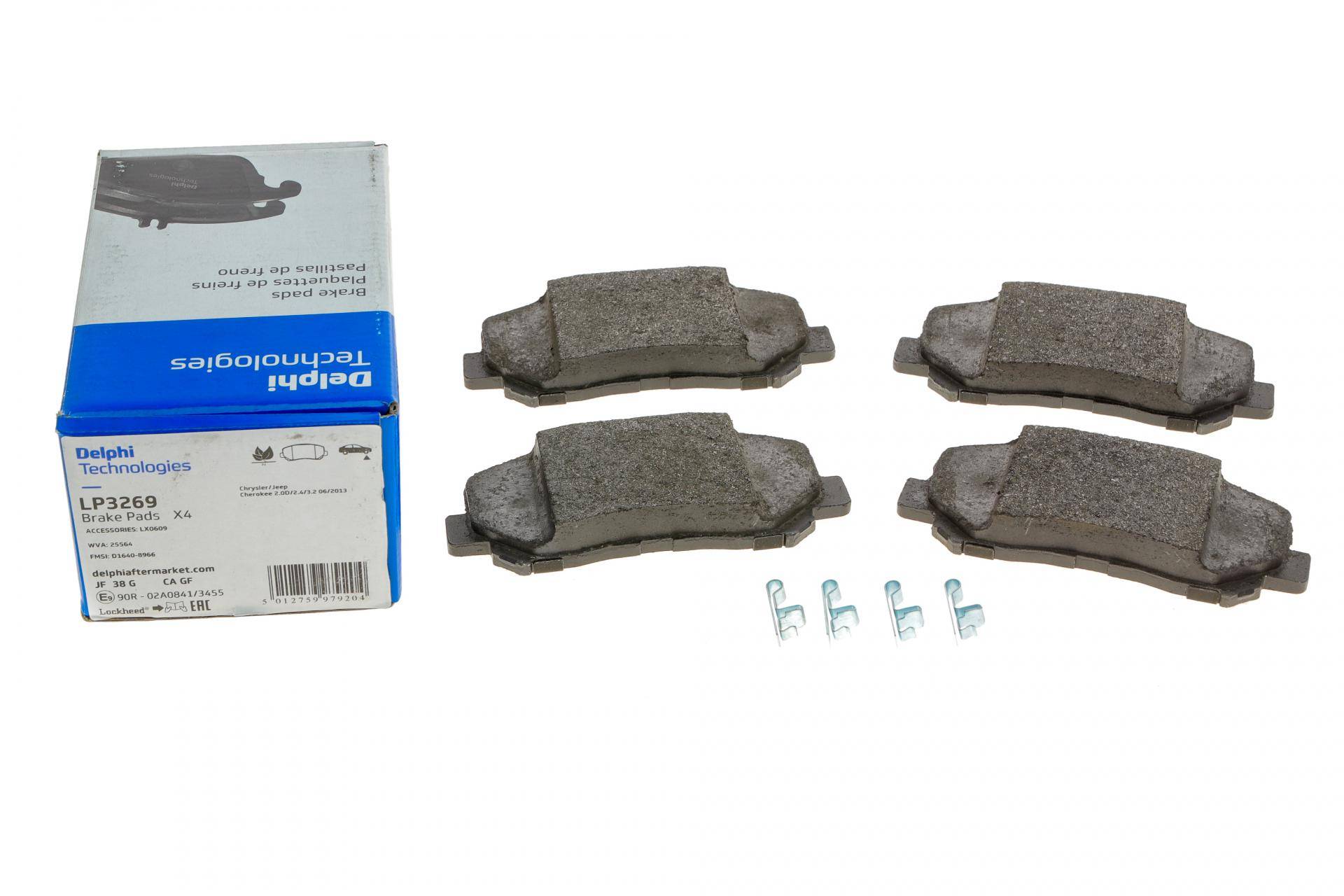 Колодки тормозные (передние) Jeep Cherokee 2.0-2.2 CRD/3.2 13- (Akebono)