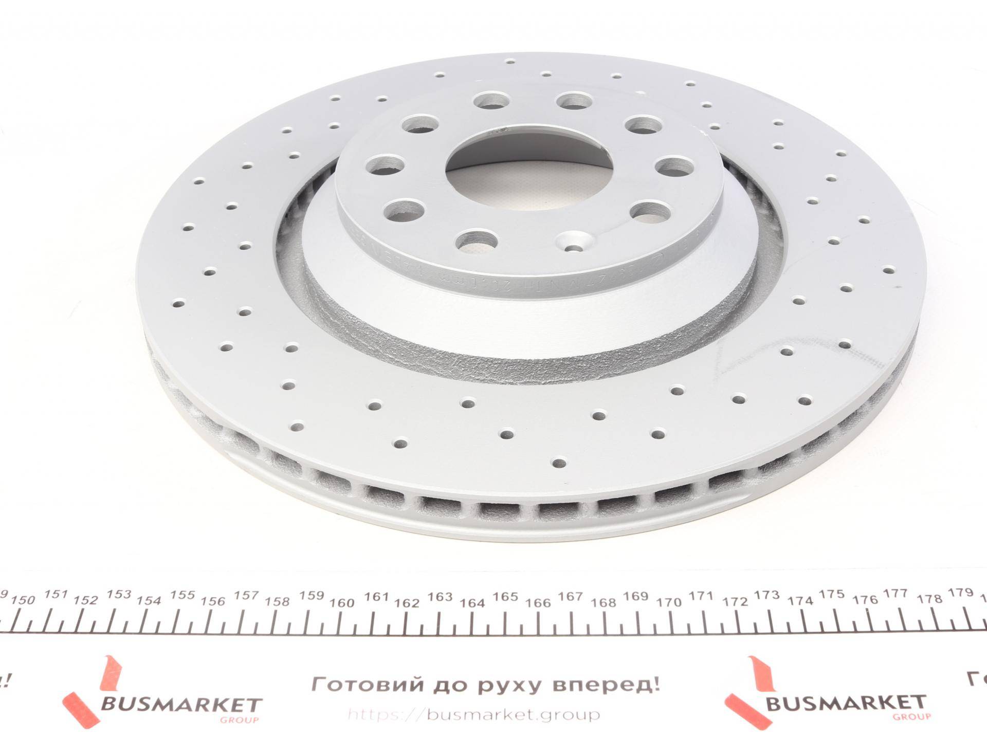 Диск гальмівний (задній) VW Passat 05-/Golf/Seat Leon 12- (310x22) (з покриттям)(з отвором)(повний