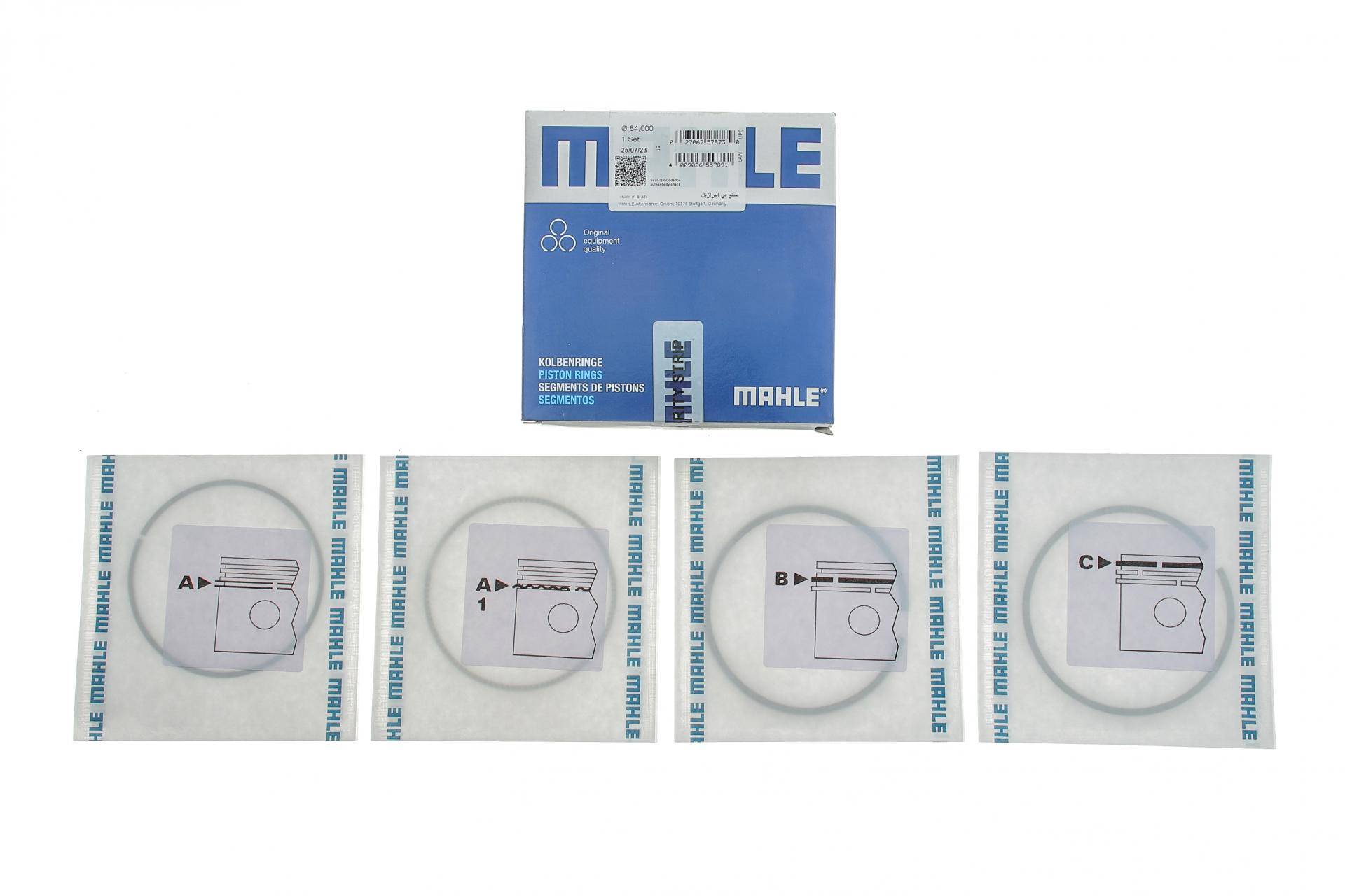 Кільця поршневі BMW 3 (E36)/5 (E34) 1.6i (M42)/1.8i (M40/M43) (84.00mm/STD) (1.5-1.5-2)