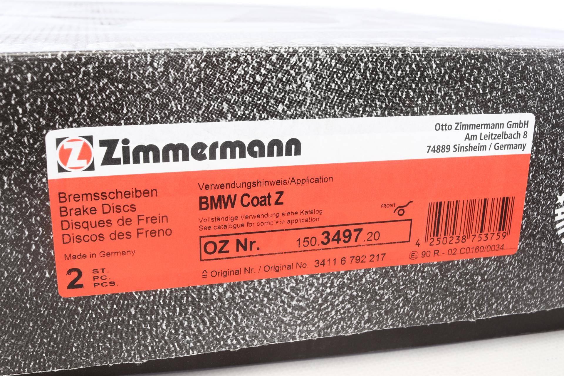 Диск гальмівний (передній) BMW 1 (F20)/3 (F30)/4 (F32) 11- (300x22) (з покриттям) (вентильований)