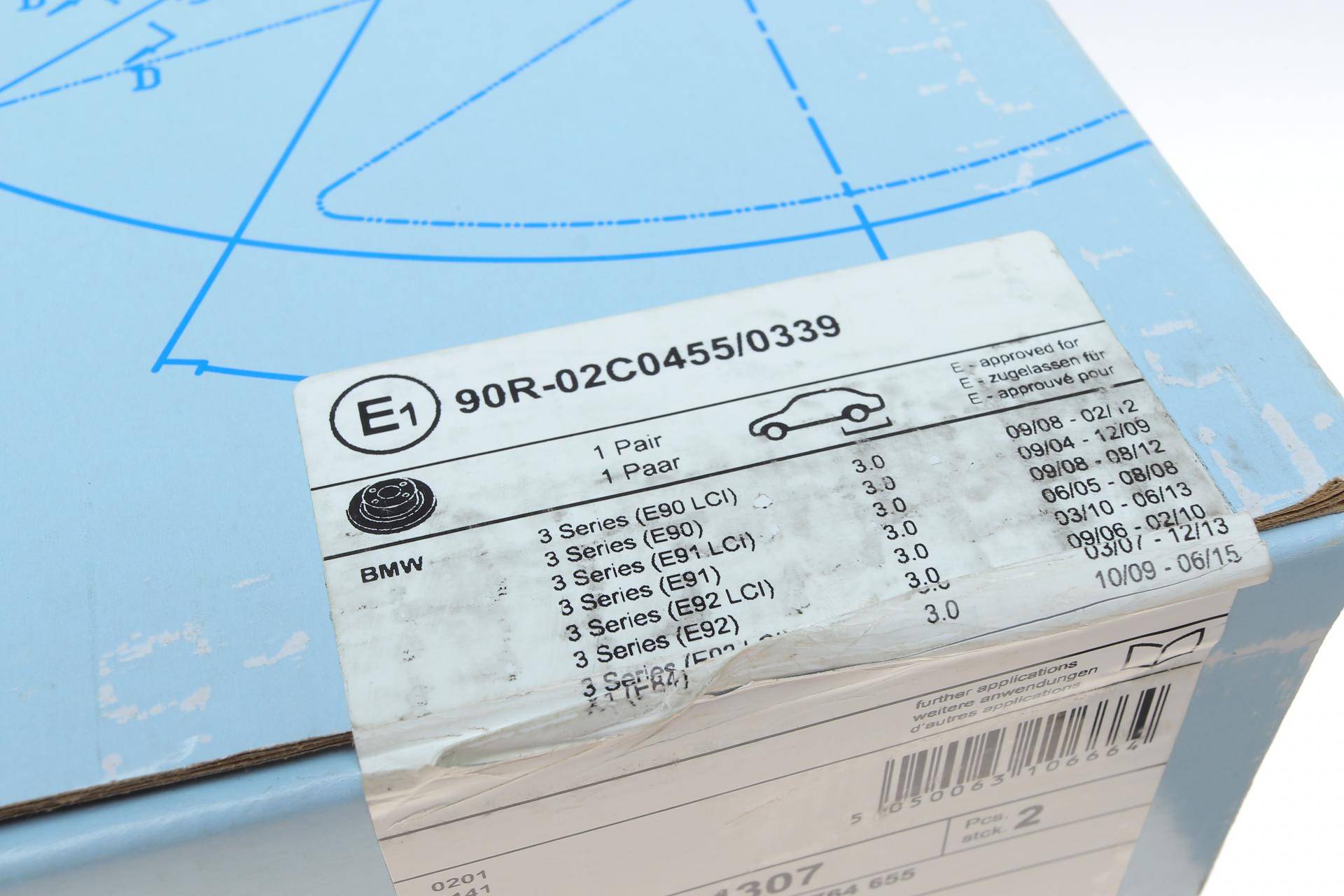 Диск гальмівний (задній) BMW 3 (E90/E91/E92) 2.5-3.0/2.0-3.0 D 04-11 (336x22) (з покриттям)
