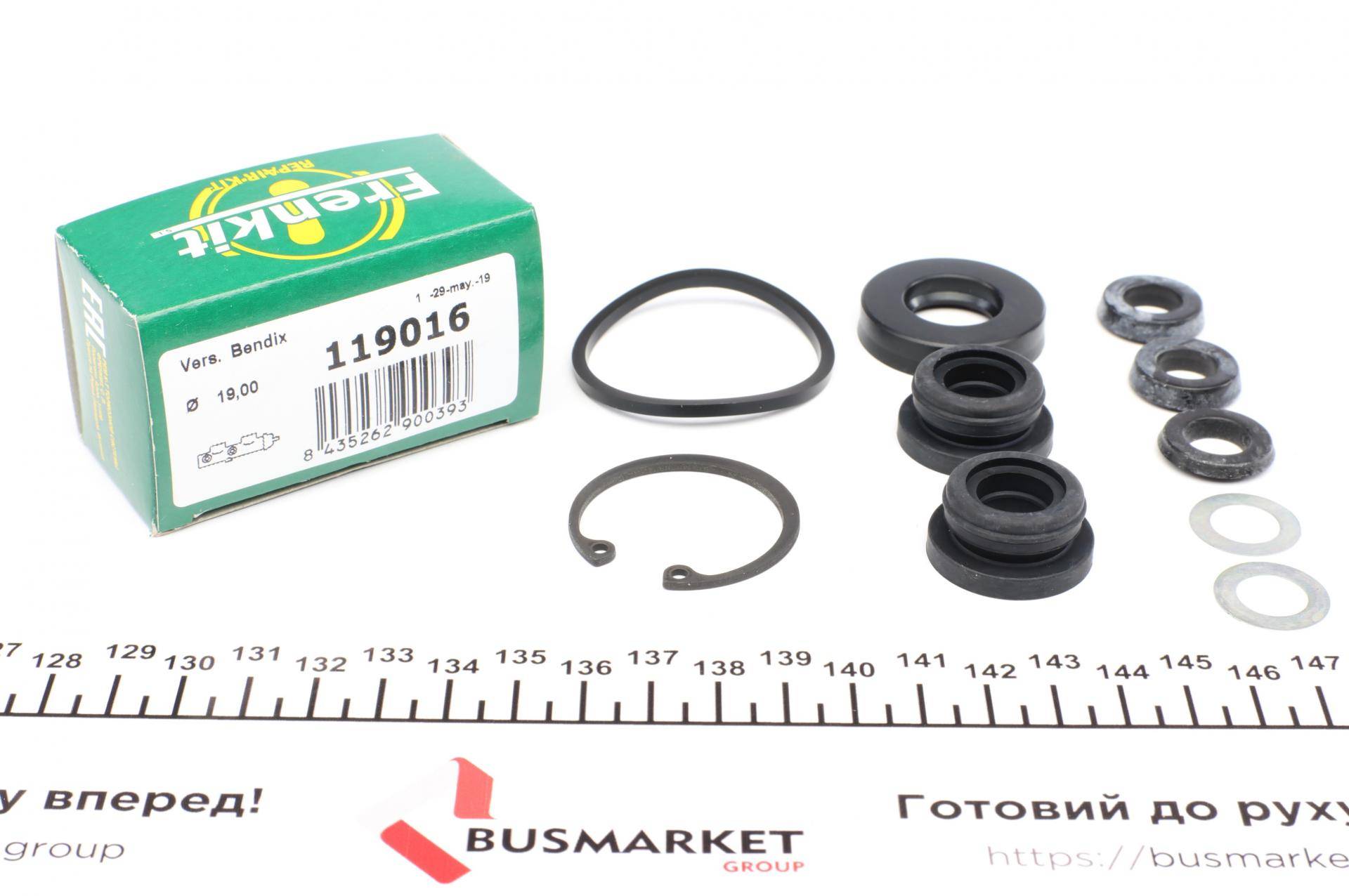 Ремкомплект циліндра гальмівного (головного) Peugeot 306/Renault Megane I (d=19,0mm) Bendix