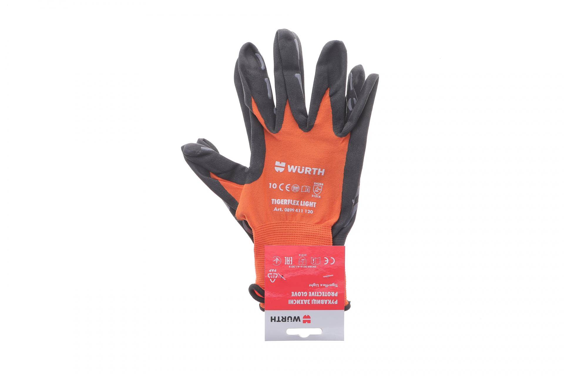 Рукавиці з нітриловим покриттям (XL) TIGERFLEX-LIGHT