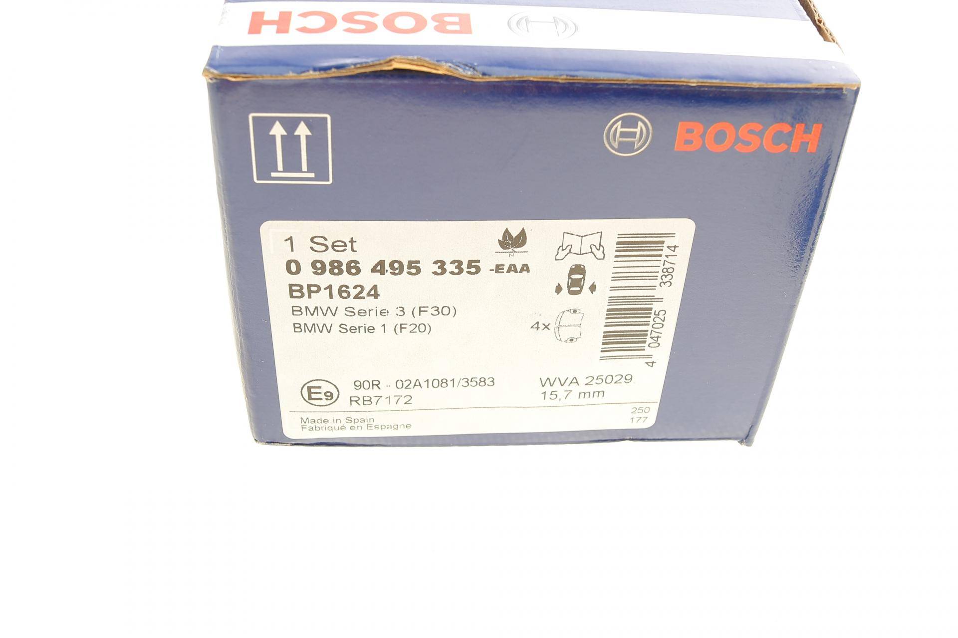 Колодки гальмівні (задні) BMW 1 (F20/F21)/ 3 (F30/F31/F34) 11- (Brembo) B37/B47/N13/N47/N55