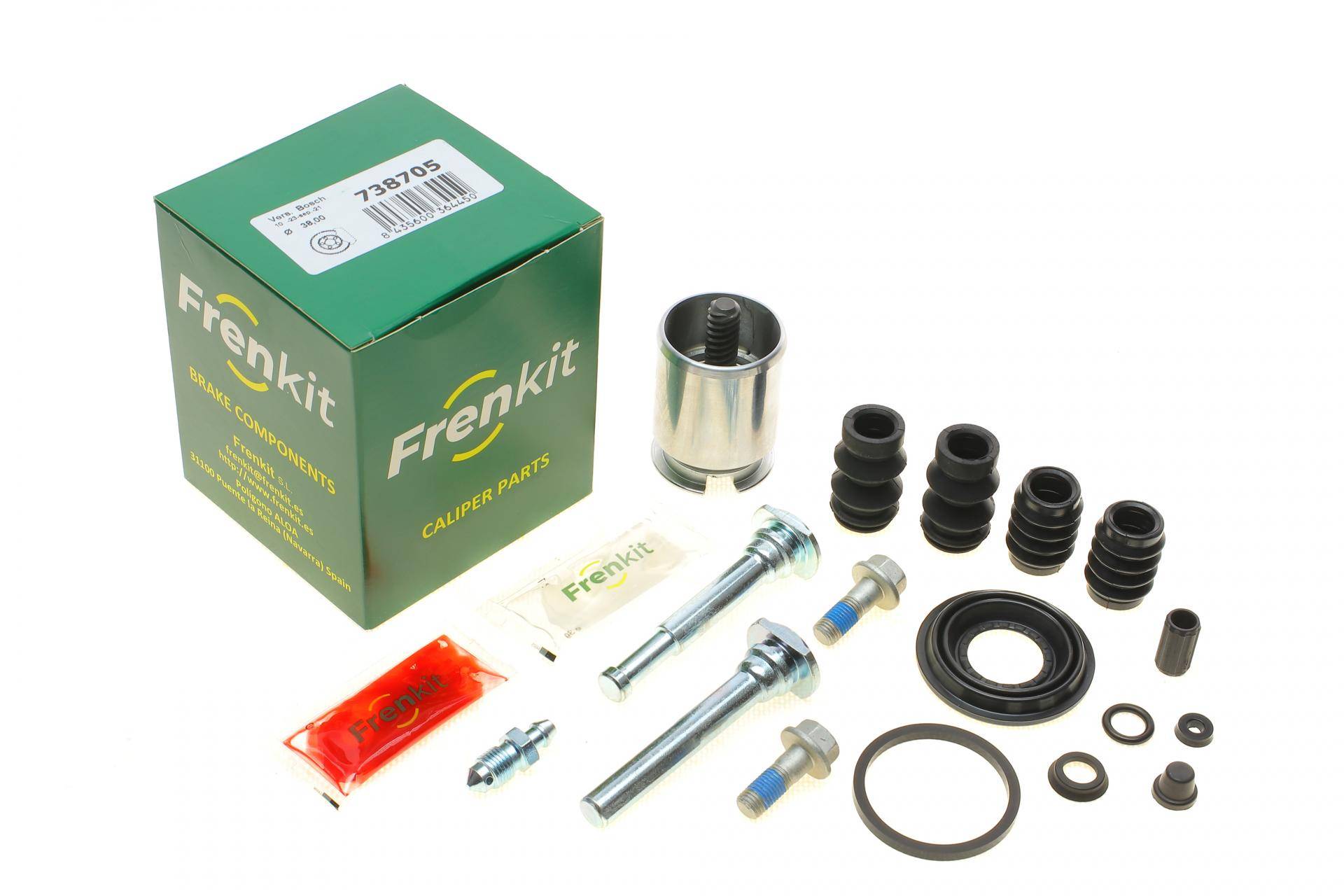 Ремкомплект супорта (заднього) VW Caddy III 04-15 (d=38mm) (Bosch) (+поршень з мех/направляюча)