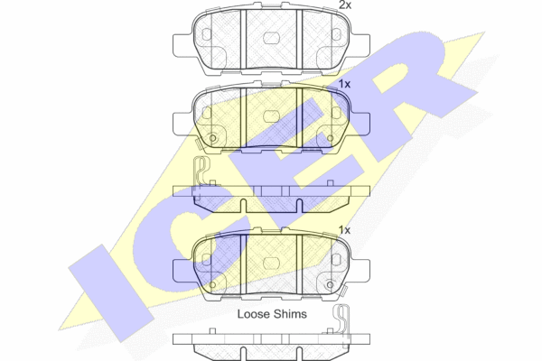 Колодки гальмівні (задні) Nissan Juke/Leaf/Cube 10-/Murano/Teana 08-14/X-Trail/Tiida/Pulsar 13-