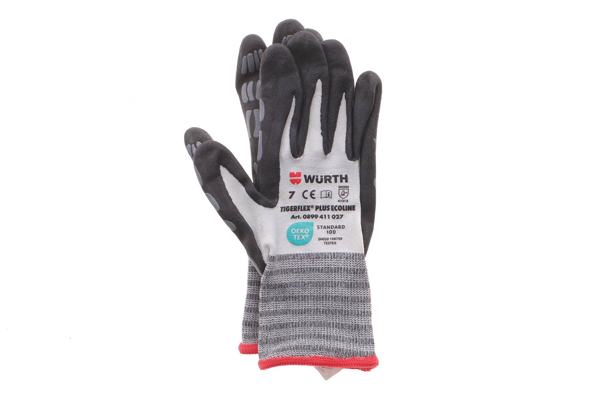Рукавиці з нітриловим покриттям (S) TIGERFLEX PLUS ECOLINE