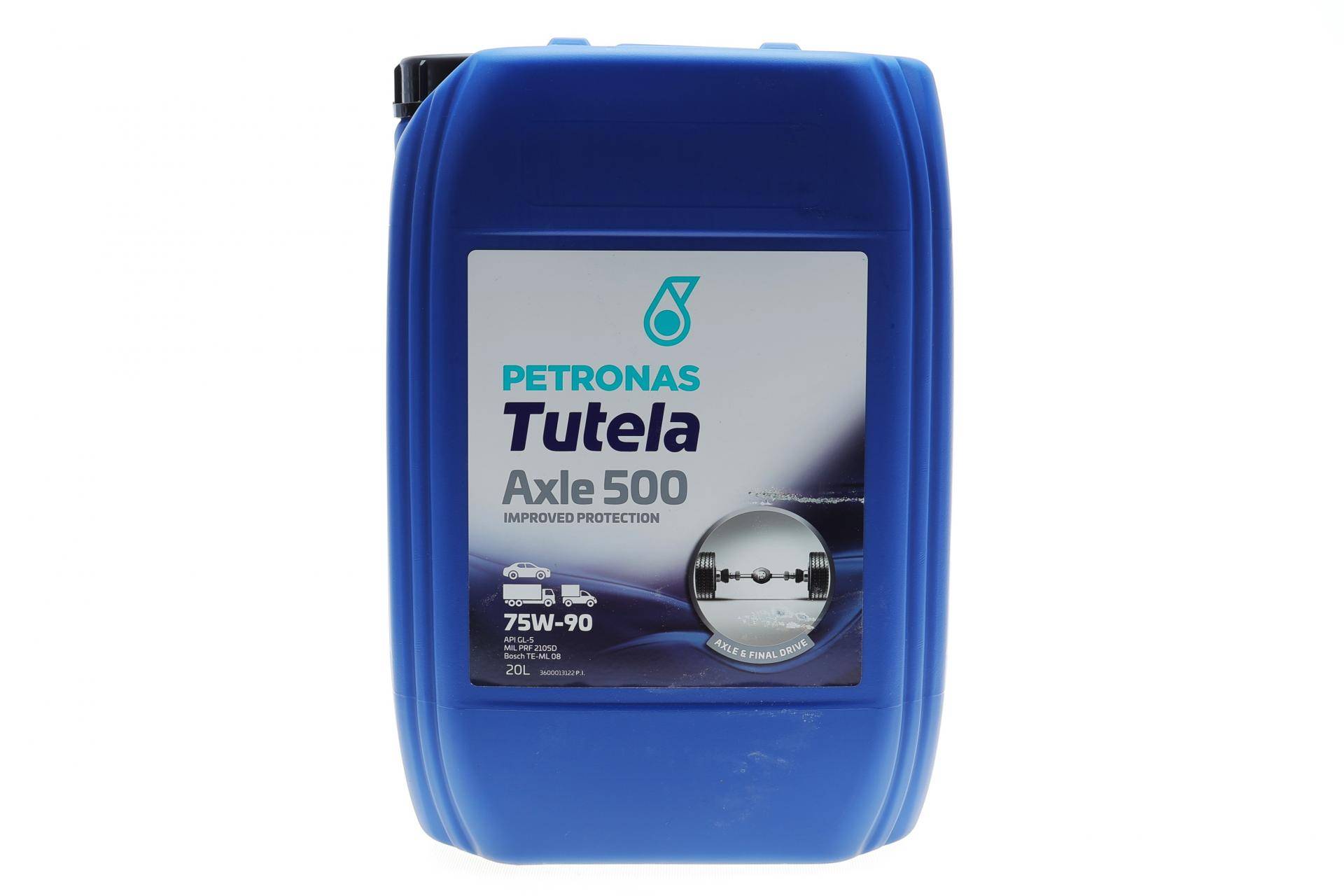Олива 75W90 TUTELA AXLE 500 (20L) API GL-5 (MIL PRF 2105D/ZF TE-ML 07A/TE-ML 08/Bosch TE-ML 08)