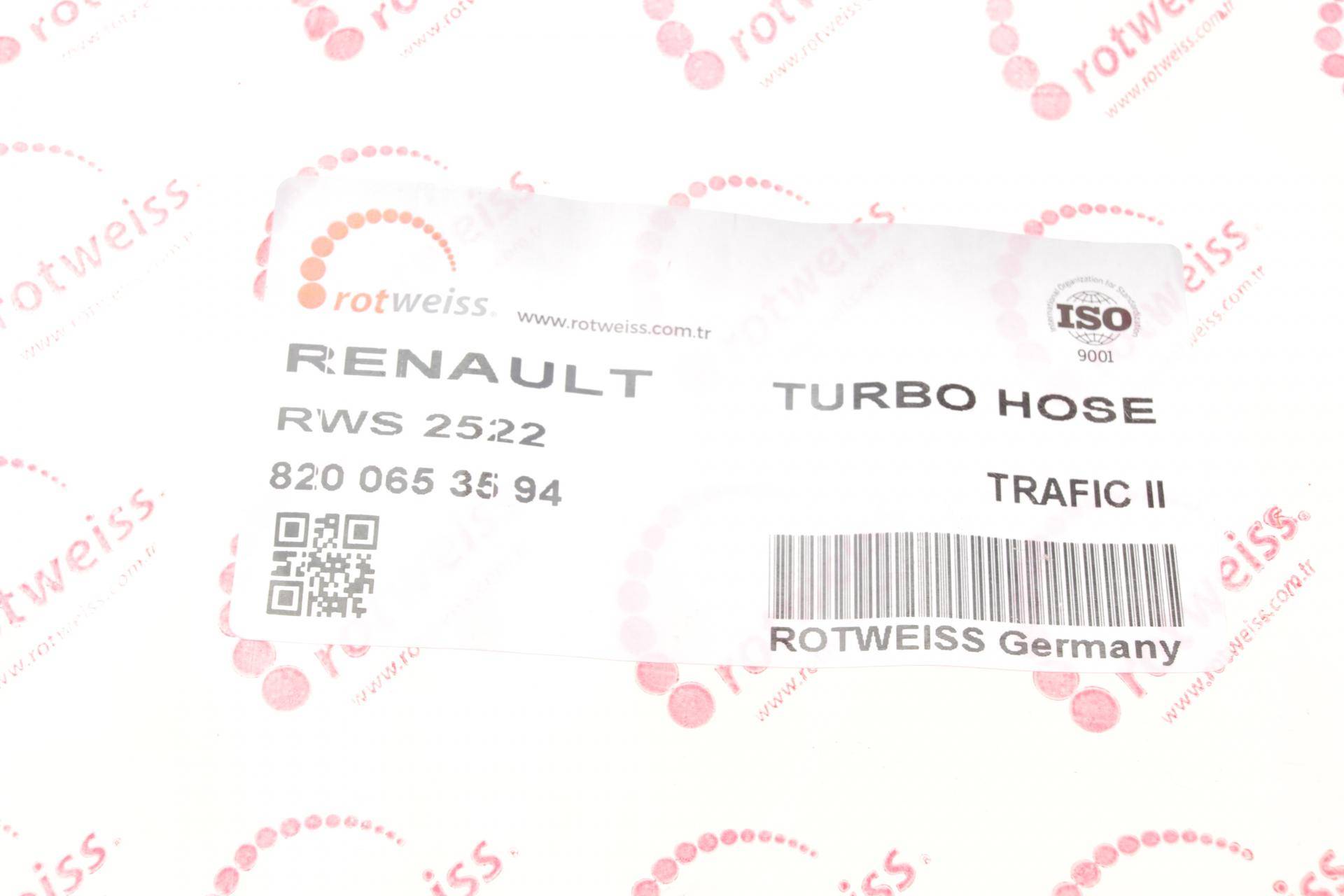 Патрубок інтеркулера (L) Renault Trafic II 1.9dCi 01-