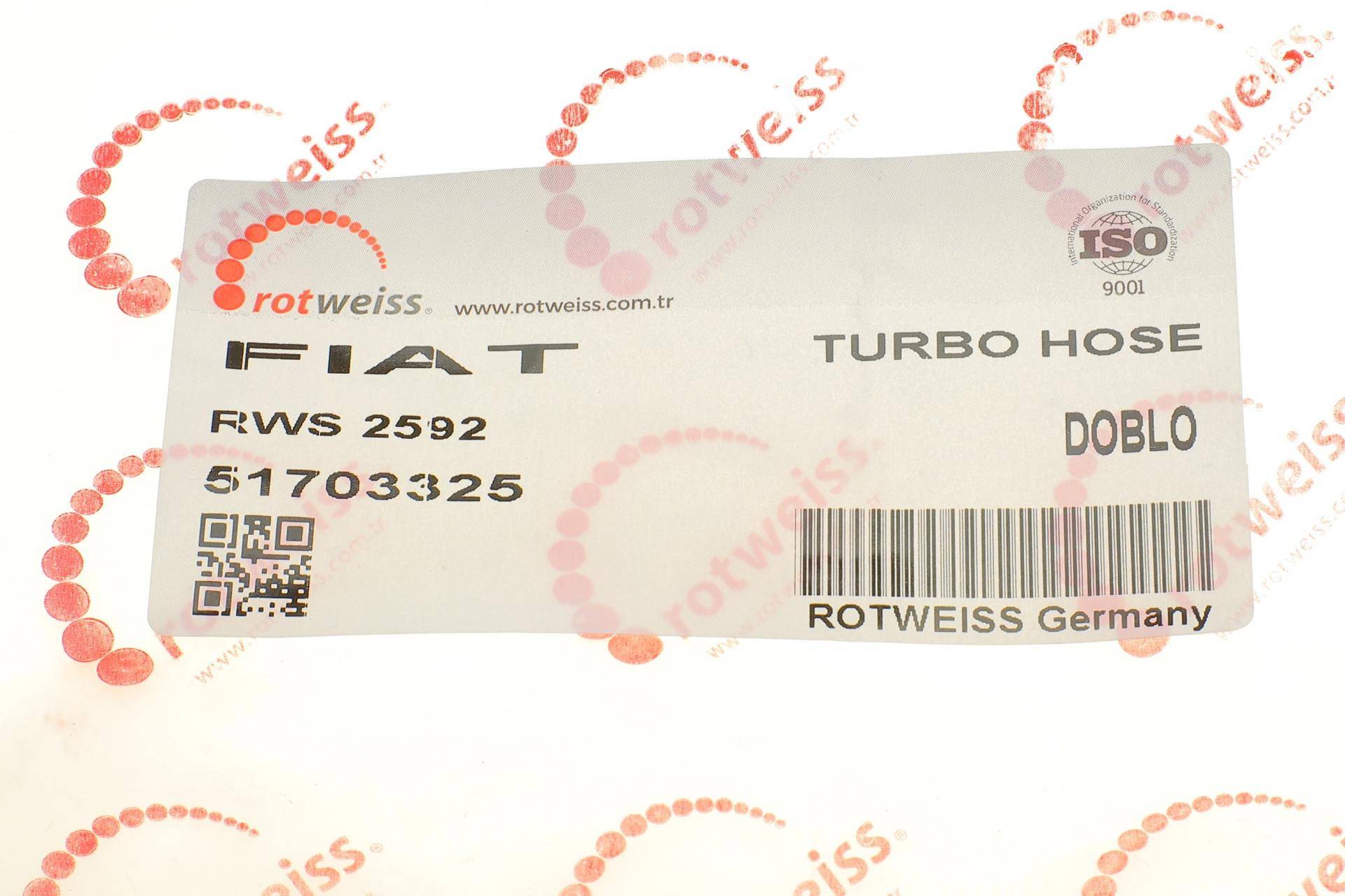 Патрубок інтеркулера Fiat Doblo 1.9JTD