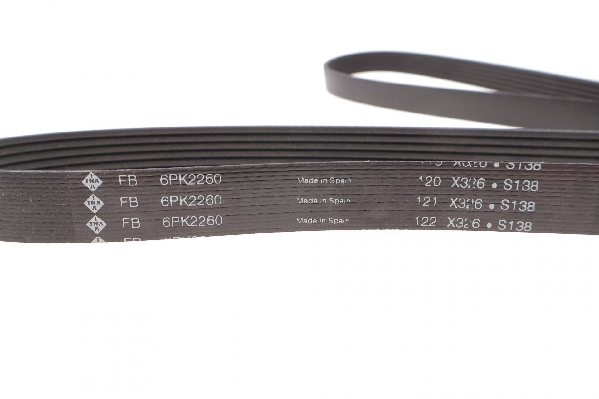 Ремінь генератора MB Sprinter CDI (-AC) (з обводним роликом) (6PK2260)