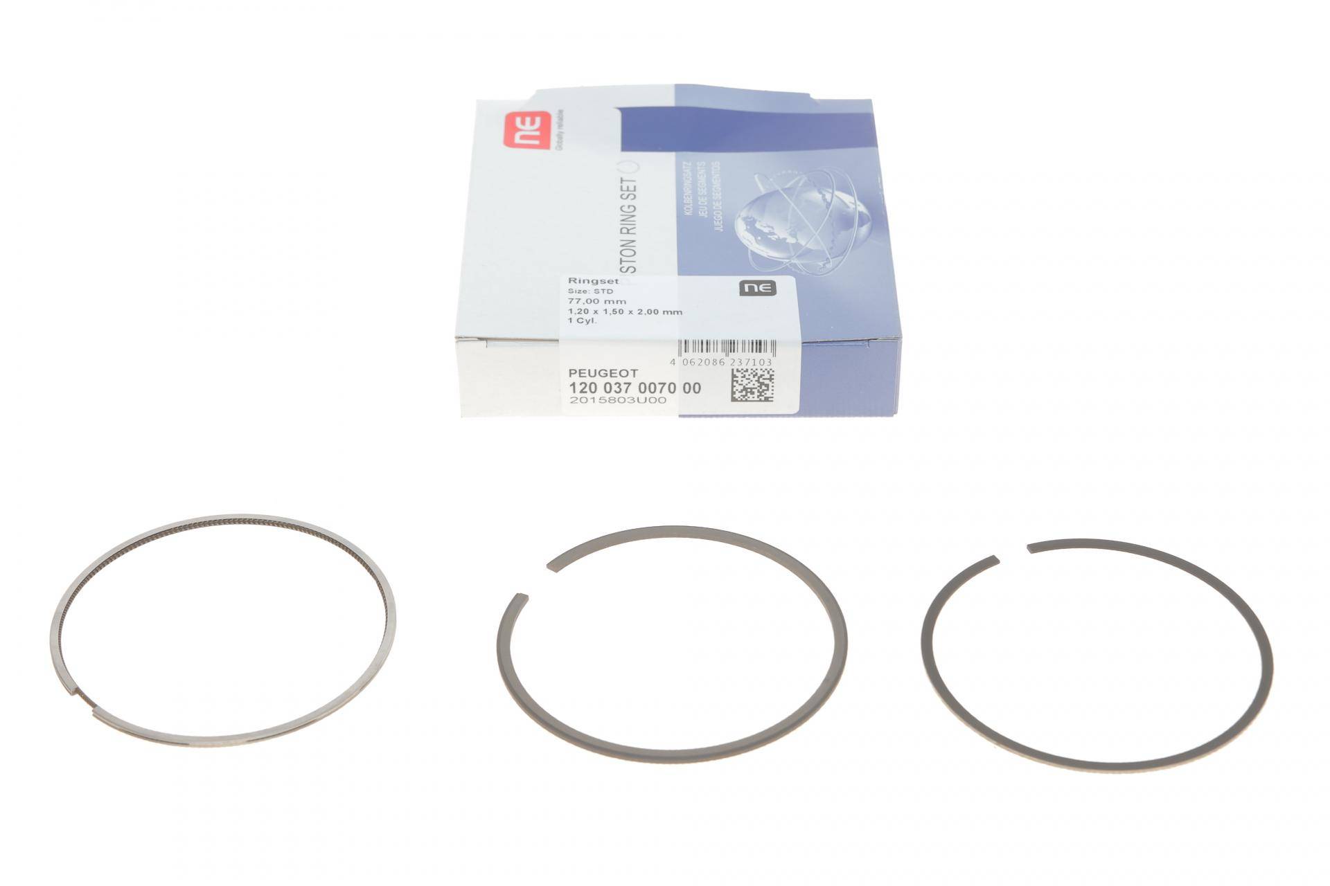 Кільця поршневі BMW 3(F30/F80) 1.4-2.0i 11-/Citroen Berlingo 1.4-1.6 09- (77.00mm/STD) (1.2-1.5-2)