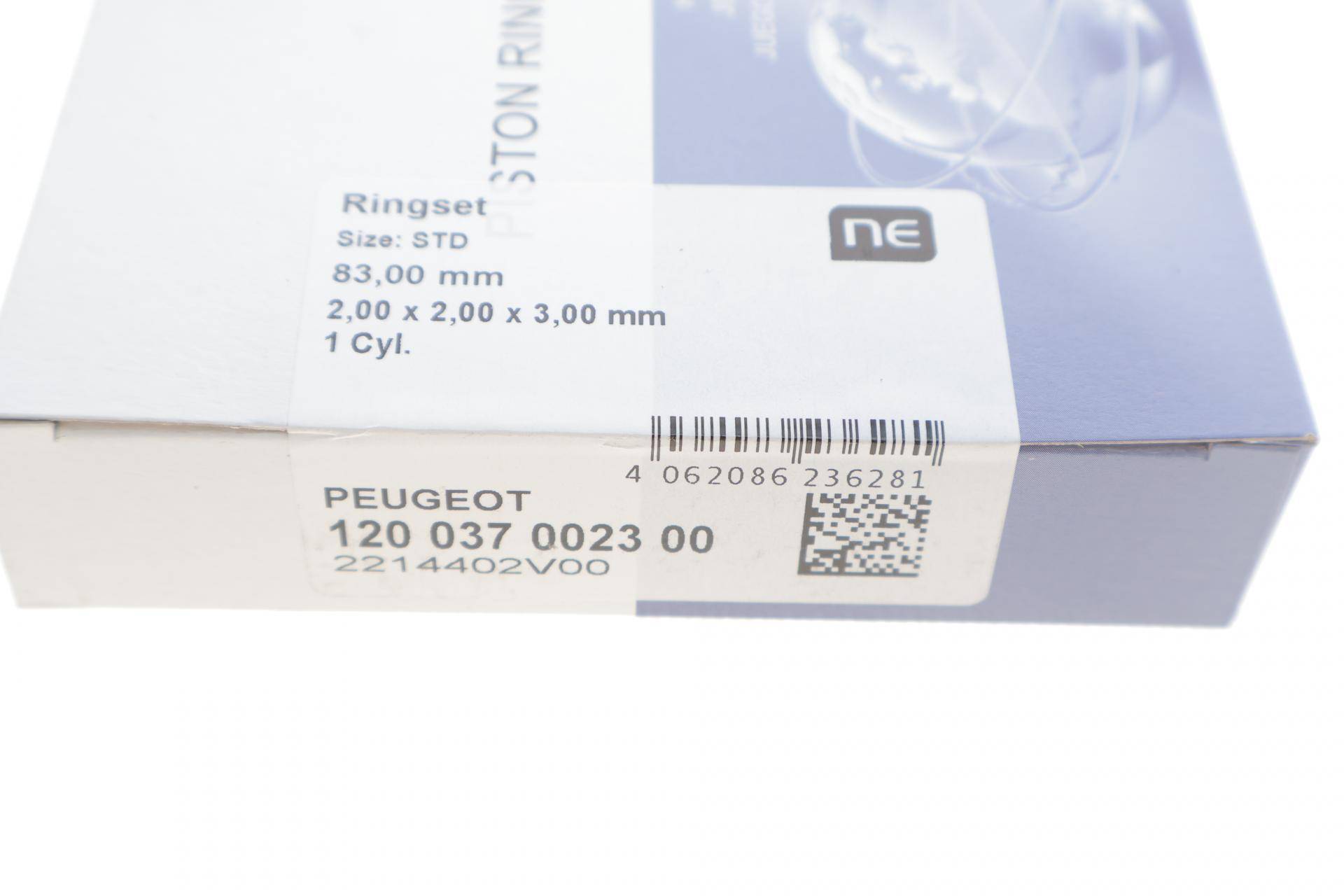 Кільця поршневі Citroen Jumper/Peugeot Boxer/Expert 1.9D (83.00mm/STD) (2-2-3) = 8937230000