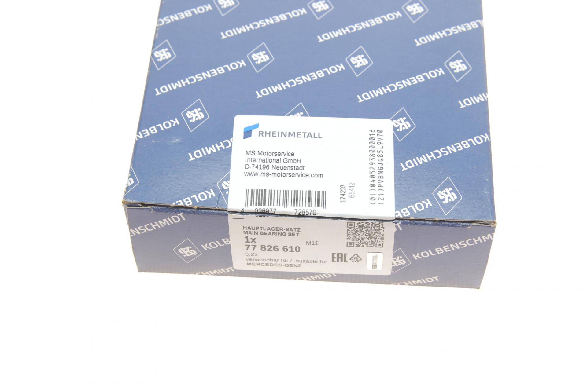 Вкладиші корінні MB Sprinter 3.0CDI OM642 (+0.25)