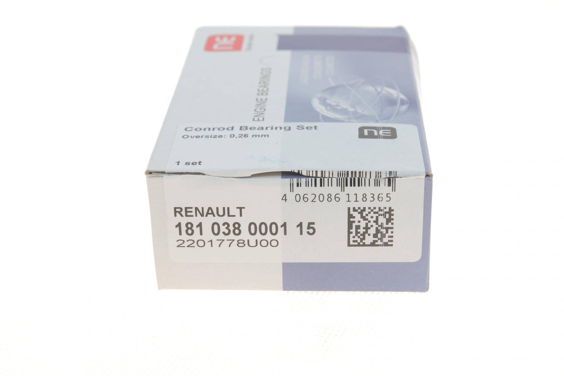Вкладиші шатунні Renault Kangoo 1.5dci (+0.25) = 6138502500