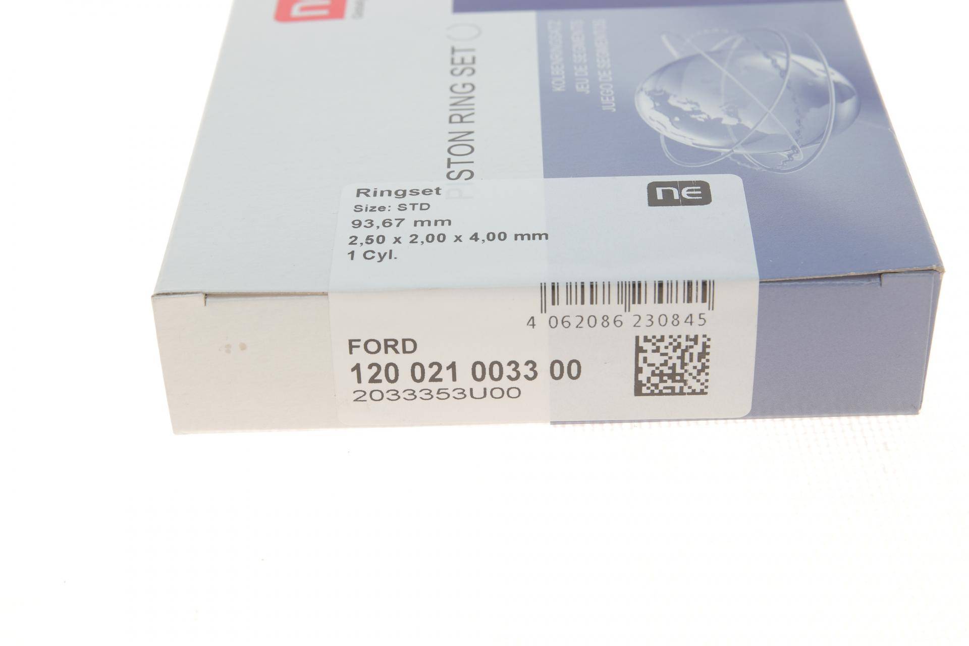 Кільця поршневі Ford Transit 2.5D/TD/TDI 91- (93.67mm/STD) (2.5-2.0-4.0) 52-63kw = 8921340000