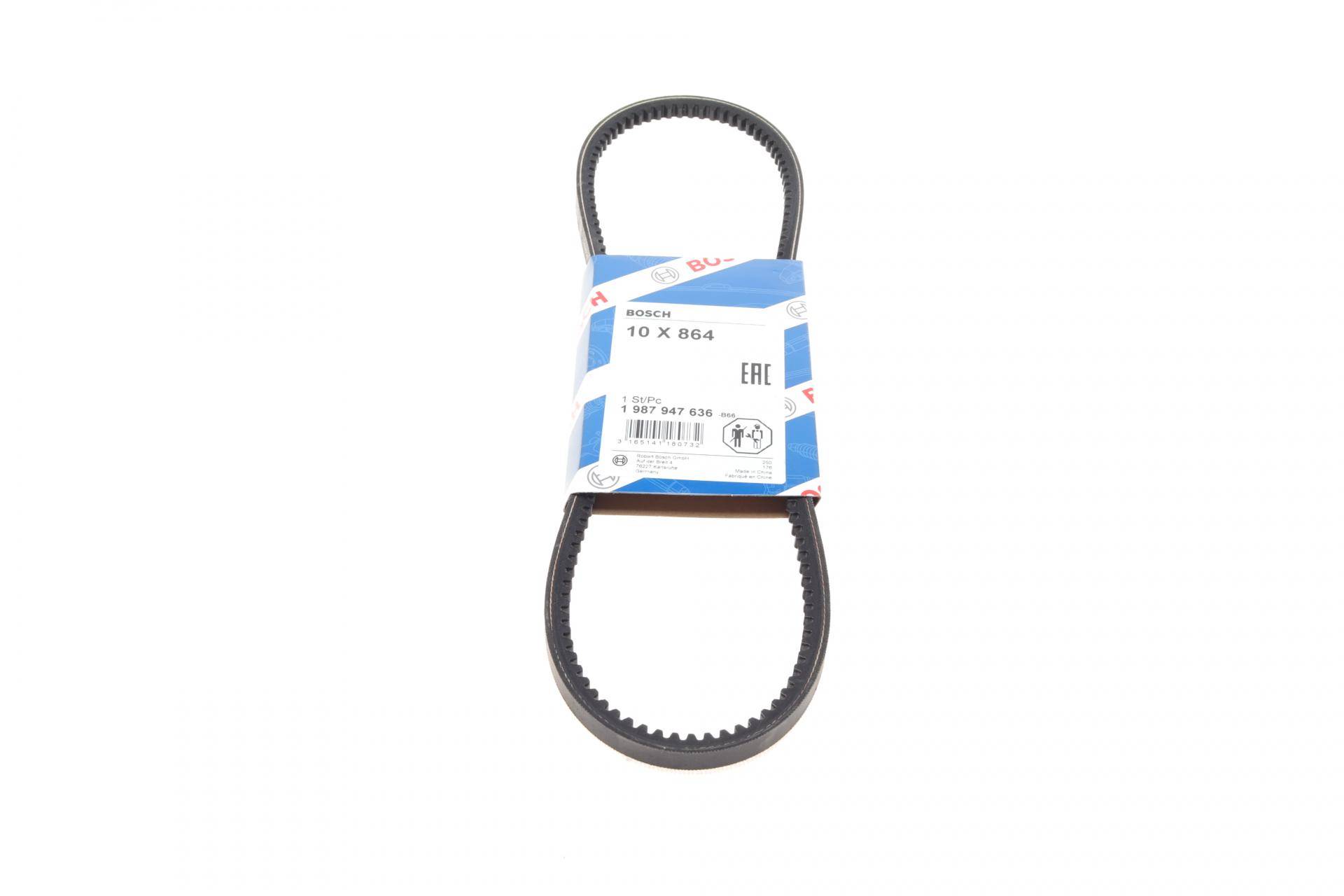 Ремінь генератора VW Jetta 1.6/1.8 82-92/Seat Toledo 1.6-2.0 91-99/Ford Transit 2.0 77-86 (10x864)