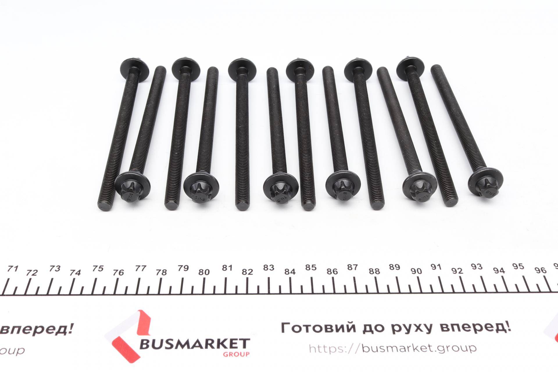 Болти головки (к-кт 12шт.) Opel Combo/Astra F/G/H/Corsa B/C/D/Meriva/Tigra 1.2-1.4 98- (M8x1.25x119)