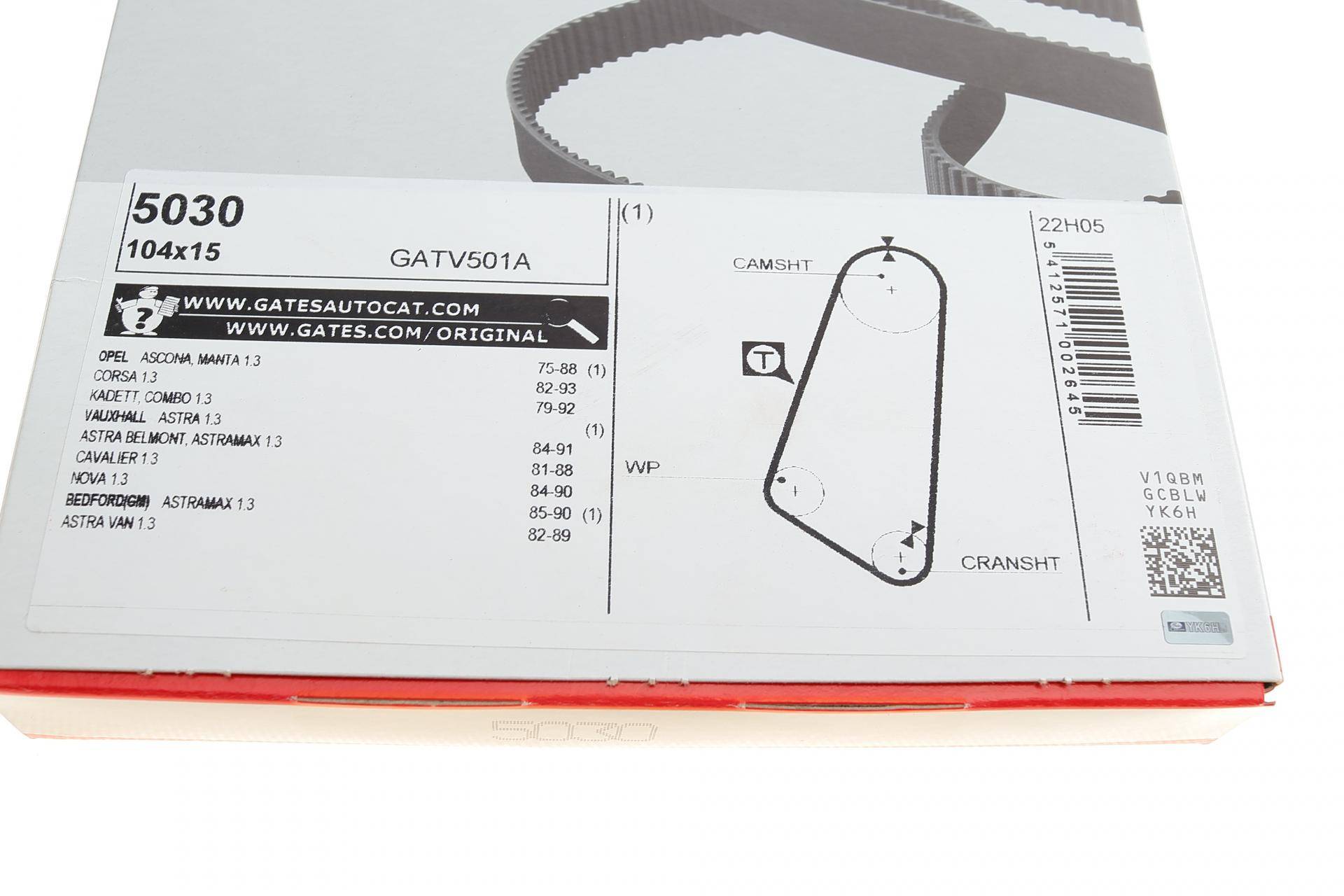 Ремінь ГРМ Opel Corsa A/Kadett 1.3 79-93 (15x104z)