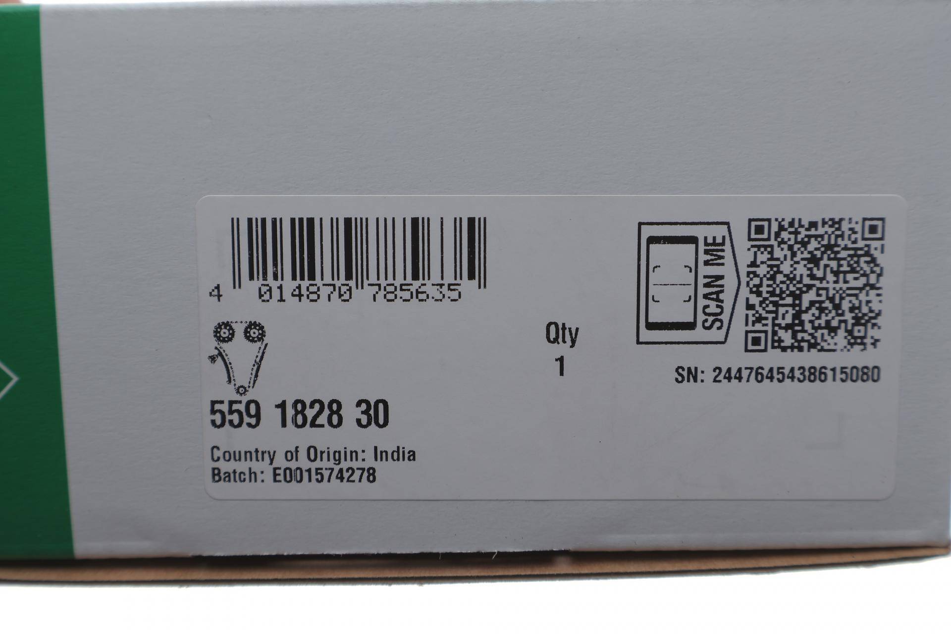 Комплект ланцюга ГРМ BMW 3 (E36/E46)/5 (E39/E60)/7 (E65/E66/E67) 2.0-3.0 92-08 M54 B30, (ланцюг INA)