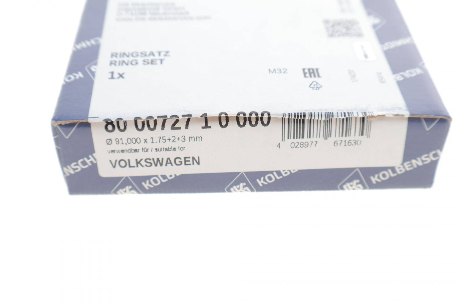 Кільця поршневі VW Passat 2.0TDI (81.01mm/STD) (1.75-2-3) (на 1 поршень)