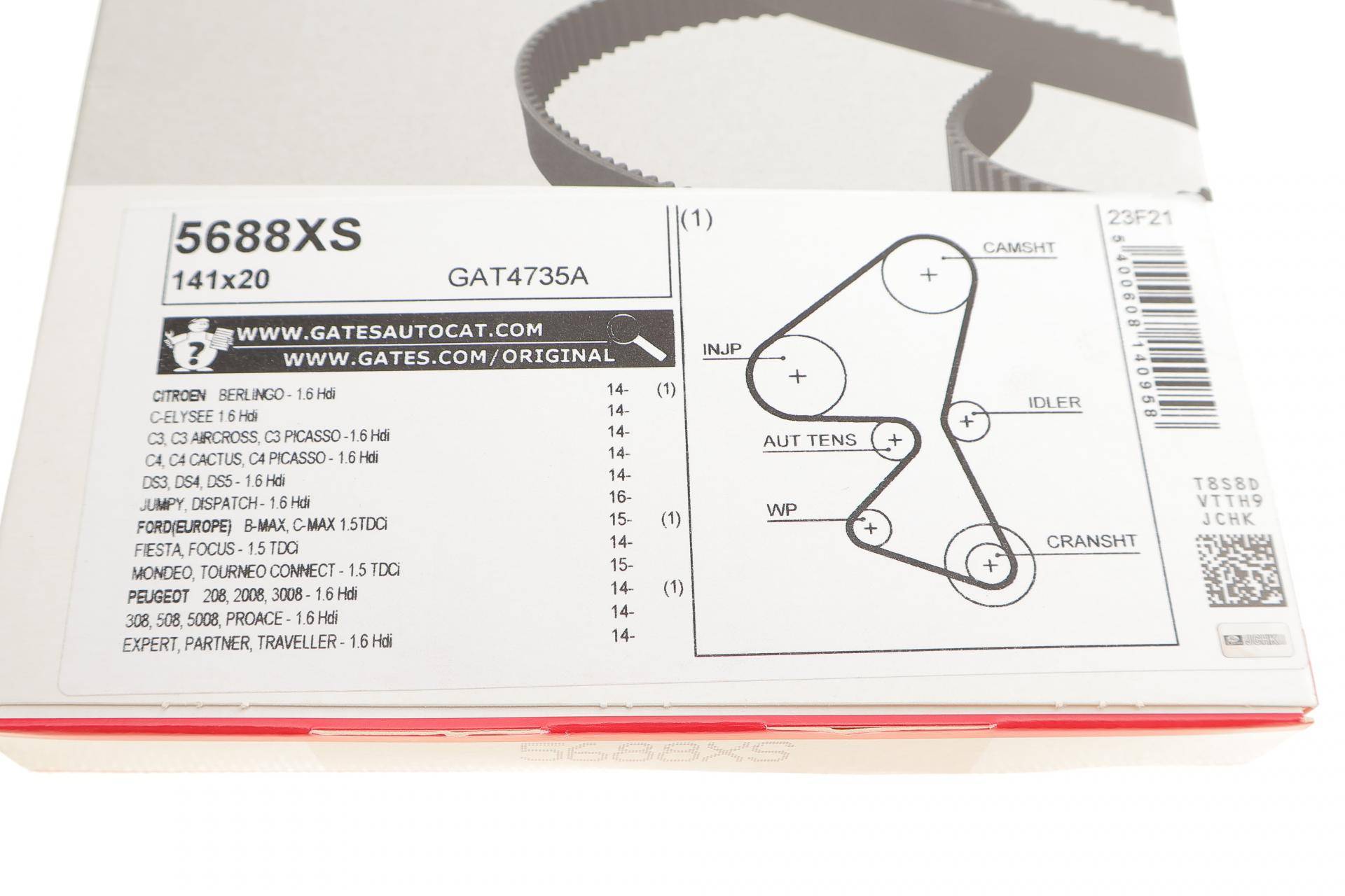 Ремінь ГРМ Citroen Berlingo/С3/С4/Jumpy 1.6 HDI 08-/Ford Focus/Fiesta/Mondeo 1.5TDCi 15- (141x20)