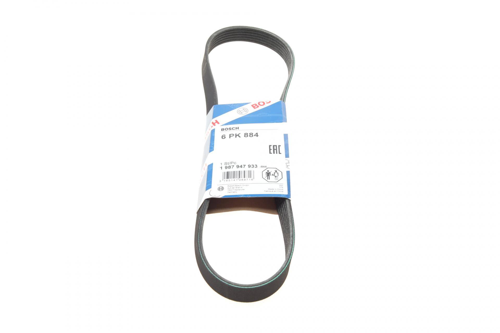 Ремінь генератора Toyota Auris/Yaris 1.33VVTi 08-12/Nissan Micra 1.0/1.3 92-00 (6PK884)