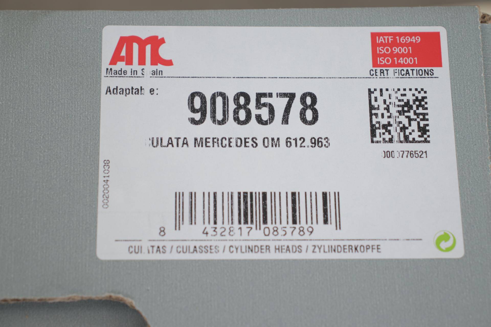 Головка блоку циліндрів MB Sprinter 2.7CDI OM612 00-