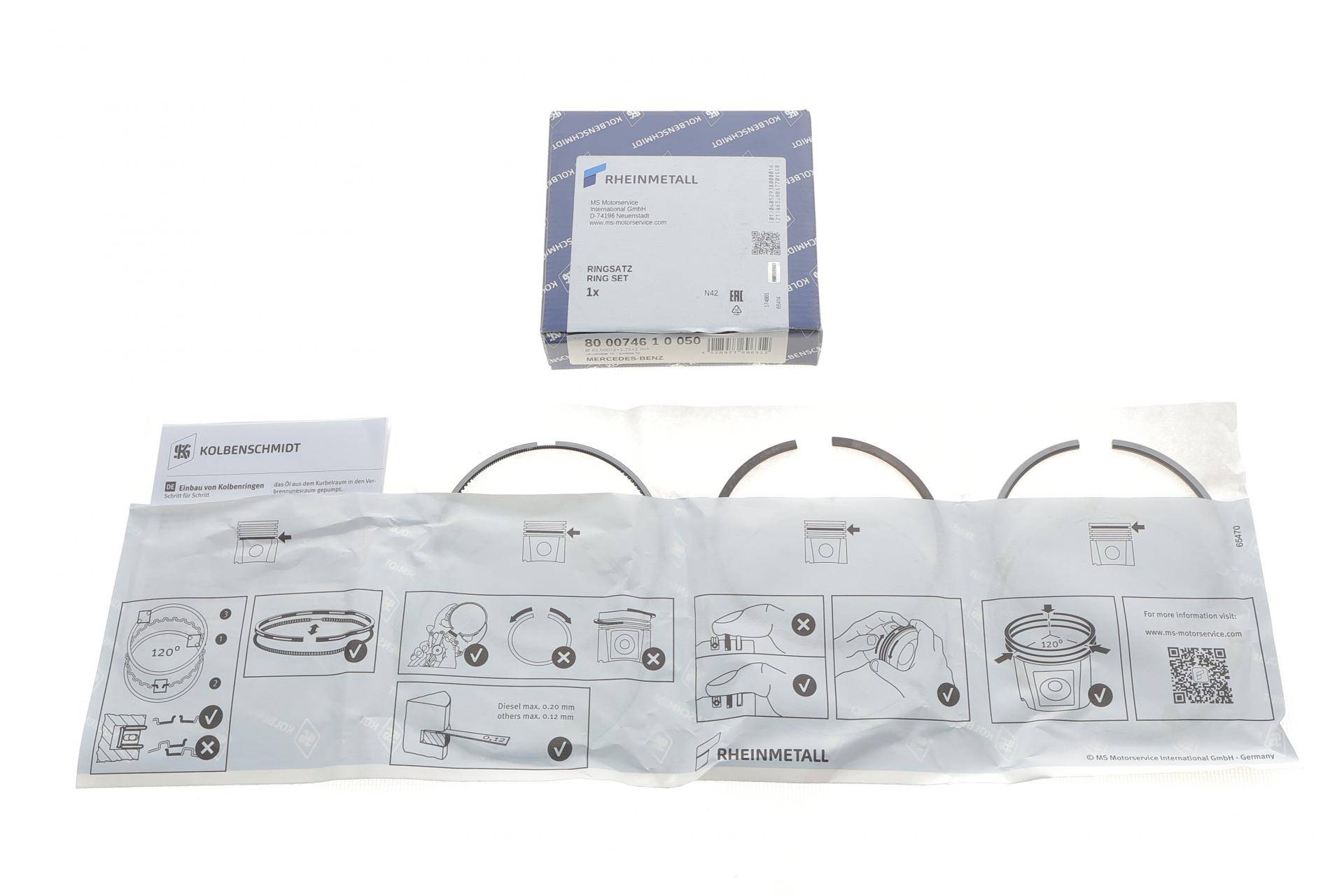 Кільця поршневі MB Sprinter 2.2CDI OM651 (83.50mm/+0.5) (2-1.75-2)