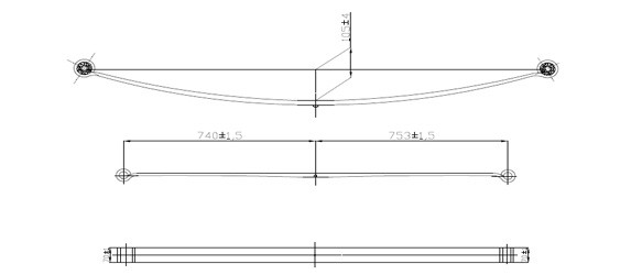 Ресора задня коренева MB Sprinter 3-t/3.5-t (906) 06- (1/26mm) (70/740/753)