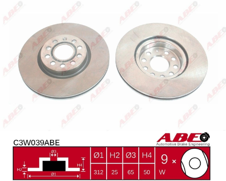 Передній гальмівний диск VW CADDY 3 GOLF 5, 6, 7 JETTA 3, 4 PASSAT B6, SKODA OCTAVIA, A5, A7 - 1993-