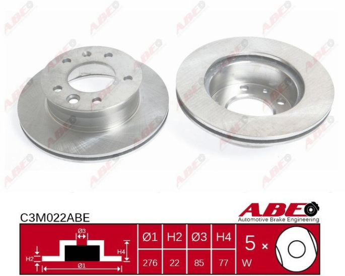 Передній гальмівний диск MERCEDES SPRINTER 904, VW LT 28-46 2 - 1996-2006