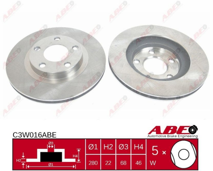 Передній гальмівний диск AUDI A4 B5, B6, B7, VW PASSAT B5, B6 - 1994-