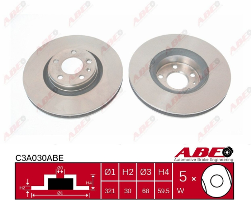 Передній гальмівний диск AUDI A6 C5, C6, A8 E2 - 2001-2011